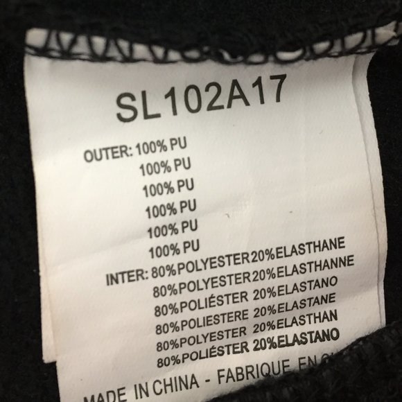 LILI SIDONIO x MOLLY BRACKEN Textured Fleece Lined Soft Faux Leather Leggings - Picture 3 of 13